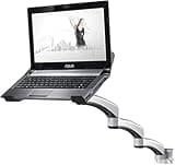 Ultra-Long Arm Aluminum Alloy Full Motion Laptop & Monitor Wall Mount - Versatile Bed Pole Compatible Holder Stand