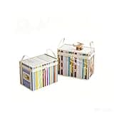 Large Clear Storage Bags With Zipper Reinforced Handles 4 PC,Foldable Stackable Waterproof PVC Organizer,For Clothes Books Travel Camping Attic Moving Containers(White,4 PC(2Large+2Medium))