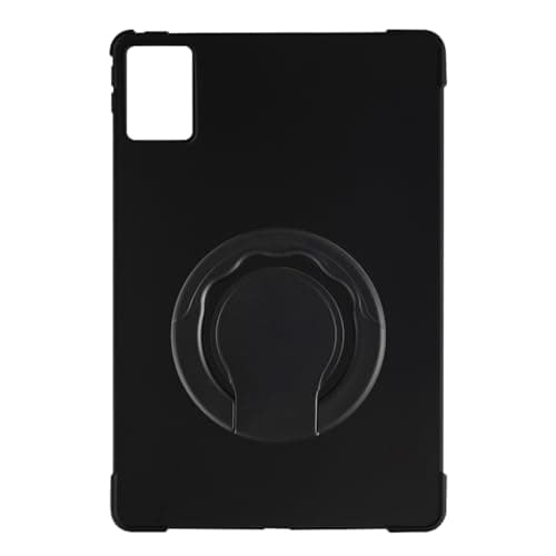 Shantime Tablet Case and Stand Holder Compatible with Lenovo Idea Tab 4G 11.0 2025 Case, 2-in-1 Shockproof TPU Cover and 360 Rotating Ring Handle Grip Bracket(Black)
