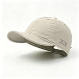 VixuLtc Foldable Reflective Unstructured Design Beige Baseball Hat, Lightweight Breathable Adjustable Dad Hat, Ideal for Hiking, Camping, Tennis, Fishing, Gardening, Outdoor Sports and Daily Wear