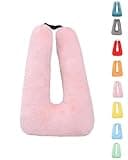 Car Sleeping Pillow Kids, Road Trip Essentials, Soft Neck Pillow Head and Body Support Travel Pillows Cushion for Car Seat Aircraft Travel Headrest and Road Trips (Pink)