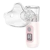 Smart Digital Display Portable Nebulizer for Adults and Kids, Portable - Rechargeable for Travel and Home Use, OTC SPACER-0422-HER-V3