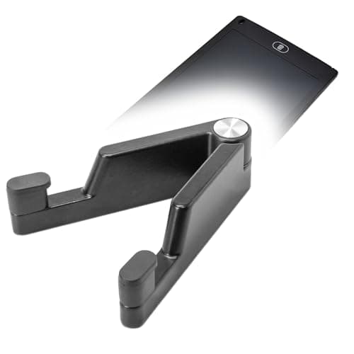 BoxWave Stand and Mount Compatible with TIQUS LCD Writing Tablet Pad (8.5 in) - Desktop Aluminum SoloStand, Adjustable Hands-Free Portable with Rubber Feet - Jet Black