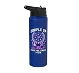 Purple Up for Military Kids Stainless Steel Insulated Water Bottle