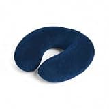 Hit Notion Memory Foam Travel Neck Pillow - Compact Cradling Head & Neck Support for Airplane, Car & Office Naps, Washable Cover, Blue