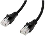 Amazon Basics RJ45 Cat-6 Ethernet Network Cable for Fast Gaming, 1Gbps Transfer Speed, Gigabit Ethernet, Gold-Plated Connectors, Router Modem Switch, 25 ft/7.6m, Black