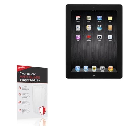 BoxWave Screen Protector Compatible With iPad (4th Gen 2012) - ClearTouch Anti-Glare ToughShield 9H (2-Pack), Anti-Glare 9H Tough Flexible Film Screen Protector