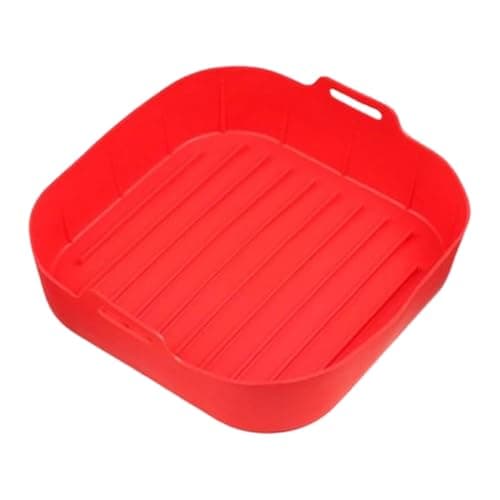 Air Fryer Liners,Silicone Sheets with 3D Drain | Square Air Fryer Basket Inserts - for Cooking Microwave Dishes Pizza Fries Bacon Snack Cake Vegetable Kitchen Home Party