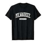Milwaukee WI Vintage Athletic Sports Design JG3 T-Shirt