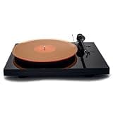 Hudson Hi-Fi Acrylic Turntable Mat – 11.75” Anti-Static Turntable Slipmat with Label Recess – 1/8” Thick Acrylic Platter Mat for Vinyl LP Record Players – OrangeLit
