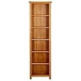 KGHFDVB Solid Oak Wood 6-Tier Bookcase 70.9 Inch Tall Storage Shelf for Living Room Study
