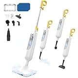 AUKACI F2YE Steam Mop,12-in-1 Handheld Steam Cleaner,Powerful Detachable Steam Mop for Floor Cleaning,360ML Tank,15FT Power Cable,Scrubbing Steam Cleaner for Home,Hardwood,Tile,Grout,Furniture,Yellow
