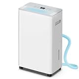 2500 sq.ft Dehumidifier for Home and Basement,Max 34 Pints Dehumidifier with Drain Hose,Ultra Quiet with Auto Defrost,Three Modes,Intelligent Dehumidifier for Bedroom,Bathroom,Large Room(Cream)