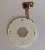 NEW Clickwheel & Dot for iPod 7th Gen Classic 160GB/512GB/ U2 (White Turntable & Silver dot)