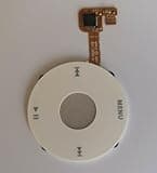 NEW Clickwheel & Dot for iPod 7th Gen Classic 160GB/512GB/ U2 (White Turntable & Silver dot)