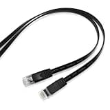 NOLITOY Cat 6 Ethernet Patch Cable Flat Network Wire for Router and Tv, Copper Core with PVC Jacket, Sturdy Design for Gaming and High-Speed Internet Connection