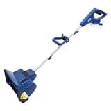 Battery Powered Electric Snow Thrower W/ 4 Ah Battery + Fast Charger, 24v-Ss11 Cordless Snow Sweeper, Removable Battery & Pair of Knobs, Max H: 6m/19.69ft for Deck, Patio, Driveway & Sidewalk.