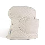 KITCHENAID Fitted Tilt-Head Stand Mixer Cover with Storage Pocket, Quilted 100% Cotton,14.4"x18"x10", Milkshake