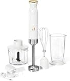 2-Speed Immersion Blender with Chopper by Drew Barrymore (White Icing)