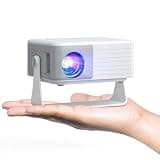 Mini Projector with WiFi and Bluetooth, AKIYO 2026 Upgraded Projector 1080P Full HD, 360° Rotating, Auto Keystone, Portable Projector for Home Theater/Outdoor, Compatible with iOS/Android/Laptop/PS5
