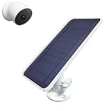 Solar Panel for Google Nest Cam Outdoor or Indoor (Battery) - Solar Panel Charger for Google Nest Camera, with 10FT Weatherproof Charging Cable & Adjustable Aluminum Alloy Mount, 1 Pack