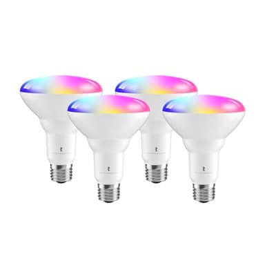 THIRDREALITY Smart Color Bulb ZB3 4Pack, Zigbee Hub Required, 650 Lumens,BR30/E26 Flood Light,RGB Full Color,ETL/FCC Certified,Compatible with Home Assistant, SmartThings, Aeotec,Homey,Hubitat,Alexa
