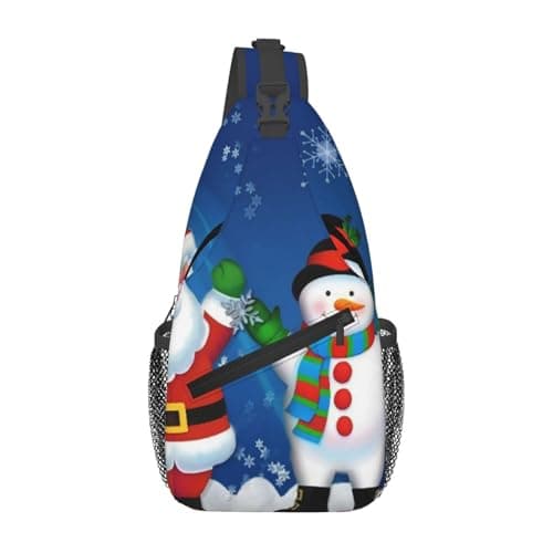 Ylidscza Nowman Santa Clause Surfing Trunks Surf Men'S Crossbody Chest Bag, With Padded Strap, Large Capacity For Ipad Tablet Travel Work