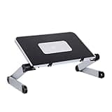 1pc Adjustable Folding Laptop Desk Portable for Bed Table Notebook Stand(Black)