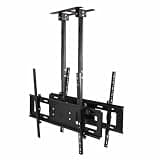 SDdPulse Double Sided Ceiling TV Mount Stand - Tv Wall Mount, for 60-100 Inch TV Telescopic TV Lift, Height Adjustment TV Hanger, Support 2 Screens TV Mount Bracket, Han