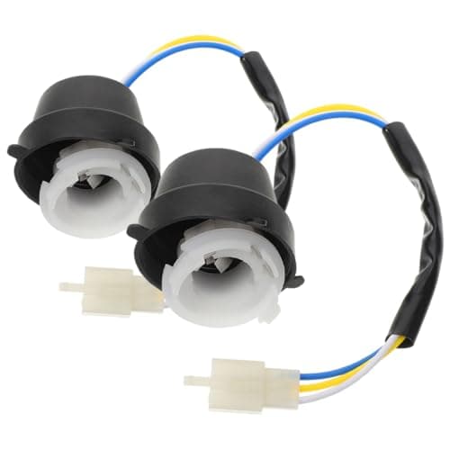 Anneome 2pcs Motorcycle Pre-wiring Sockets Durable Light Socket Adapter for Motorbike Electric Scooter Reliable Connection Easy Installation Fits Various Models