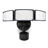 LUTEC 72W 7500LM LED Security Lights Motion Sensor Light Outdoor, 5000K Daylight, IP65 Waterproof, Dusk to Dawn, 3-Head Motion Detected Flood Light for Garage, Yard, Porch(Black)