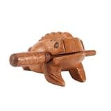 Anu Limen Wooden Lucky Frogs, Croaking Musical Instrument Frogs Ornaments Traditional Craft for Home Office Yard Decorations(9.7x6cm)
