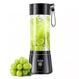 Portable Personal Size Smoothies Blender - Small Blender with 380ML Juice Cup, Cordless & Rechargeable, 18,000Rpm Powerful Blending, Making Smoothies & Shakes in Sports Quickly