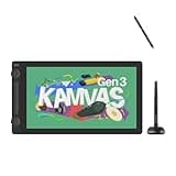 HUION KAMVAS 16(Gen 3) Drawing Tablet with Screen Bundle with Slim Pen PW600S