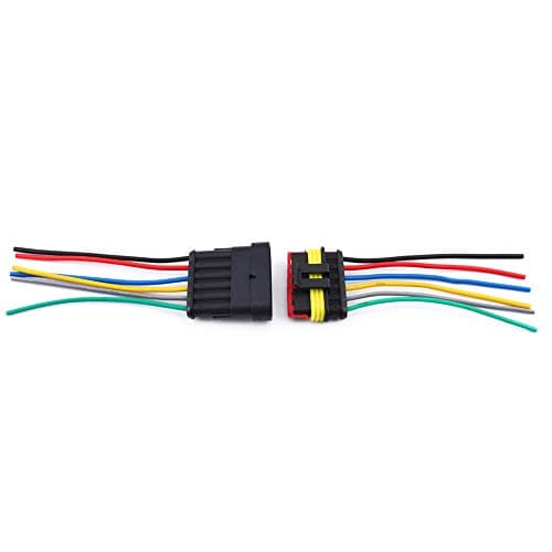 ZDETGU 6 Pin Electrical Connector Plug Sealed Auto Wire Adapter for Motorcycle Car Truck Marine 6 Way Vehicle Connection Cable with 10cm Wires