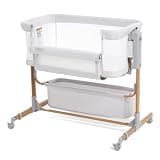 Baby Bassinet for Newborn, 3-in-1 Bedside Bassinet, Rocking, White