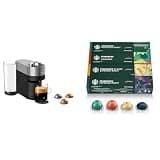 Nespresso Vertuo Pop+ Deluxe Coffee and Espresso Maker by Breville, Titan + Starbucks Capsules