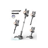 UML0 N8 Cordless Vacuum Cleaner,Lightweight Stick Vacuum with Powerful Suction,2200mAh Battery,40 Mins Runtime, Self-Standing,Rechargeable Vacuum Cleaners for Home Hardwood Floor Pet Hair (Champagne)