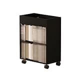 WANGHAI2024M Bookcases Under Table Density Board Small Bookshelf with Acrylic Doors Office Mobile Storage Cabinet