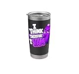 I Think Therefore I Yam Ube Pun Purple Yam Dad Joke Stainless Steel Insulated Tumbler