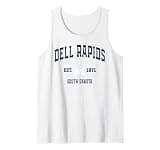 Dell Rapids South Dakota SD Vintage Athletic Navy Sports Tank Top