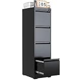 Spryygo 4 Drawer File Cabinet with Lock,Vertical Filing Storage Cabinet for Home Office,Heavy Duty Metal Storage Cabinets for Letter/Legal/A4/F4 Documents,Assembly Required