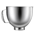 1 piece mixing bowl, compatible with 4.5-5 quart tilt head stand mixer bowls, dishwasher safe