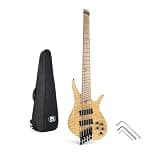 Batking Electric Travel Headless Bass 5 String Fix bridge with Gigbag