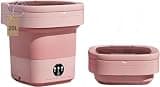 Portable Washing Machine, Mini Washer,20L Upgraded Large Capacity Foldable Washer.Deep Cleaning of Underwear, Baby Clothes and Other Small Clothes.Suitable for Apartments, Dormitories, Hotels.(Pink)