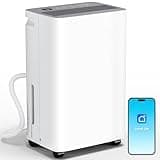 2500 Sq.Ft Dehumidifier for Basement with Drain Hose, Update 35 Pint Large Best Compressor Dehumidifiers for Home or Garage, Smart Humidity Control, 24H Timer & Child Lock, Ideal for Rooms, Upgraded