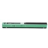 WALFRONT Portable Document Scanner, ABS Handheld Image Scanner with 300 600 900 DPI, USB 2.0 Plug and Play, A4 Black Color Scan Mode for Home Office Business Travel (Green)