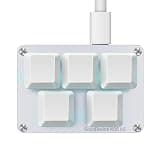 SAYODEVICE K05 HE Rapid Trigger Hall Effect Mini Keyboard Suitable for OSU and Geometry Dash Rhythm Game Macro Keypad with Magnetic Linear Switches (White, Gateron KS-20 White Switch)