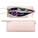 Hair Styling Tool Storage Bag, PU Leather Case for Travel, Compact Organizer for Curling Irons and Straighteners (1 PC)