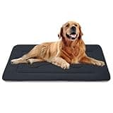 JoicyCo Large Dog Bed Soft Dog Crate Pad Mat 42 in Non-Slip Bottom Washable Dog Sleeping Mattress Pet Beds Cat Bed Kennel Pad, Dark Gray